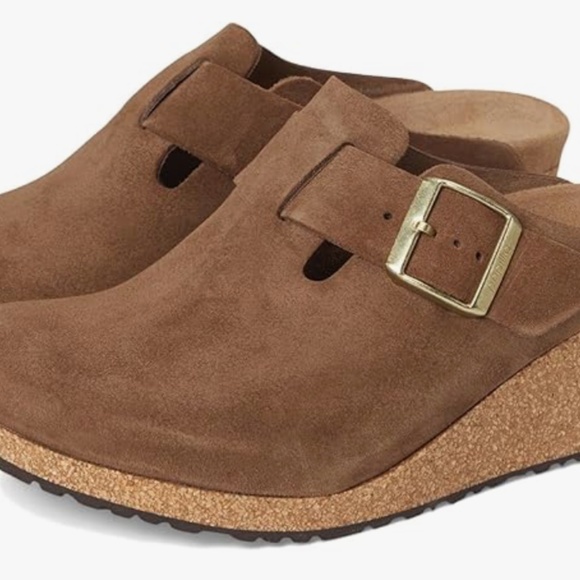Birkenstock Women's Papillio Fanny Wedge Clog-Suede Sandal EU 40 - Picture 1 of 1